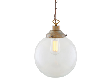 RIAD CLEAR GLOBE PENDANT LIGHT 25CM - Handmade pendant lamp by mullan lighting - view 3